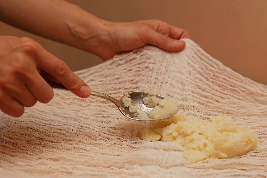 Squeeze from honey and potatoes
